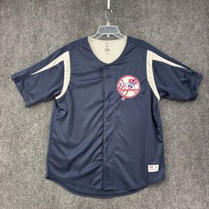 Tru Fan Navy Blue MLB NY Yankees Jersey Baseball Men’s XL